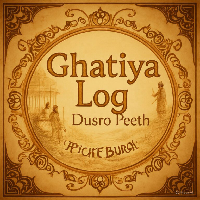 Ghatiya Log Dusro Peeth Piche Burai Quotes