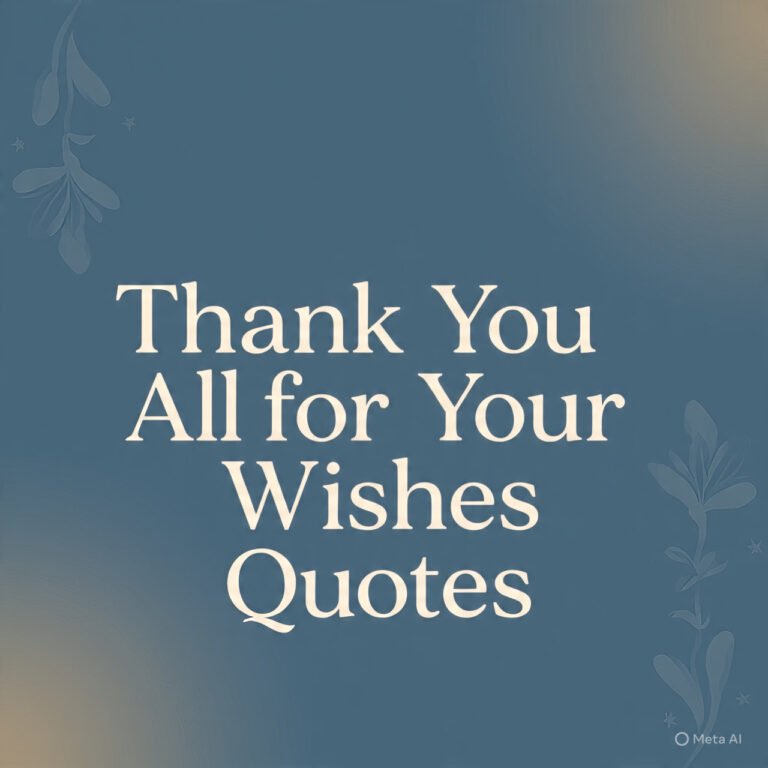 Thank You All for Your Wishes Quotes