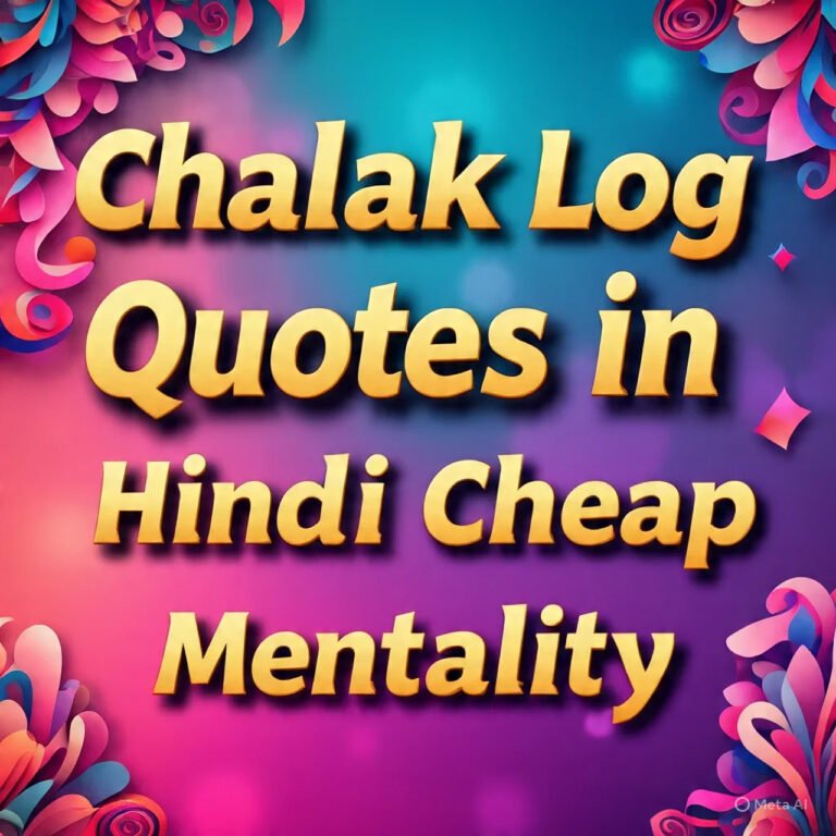 Cheap Mentality Chalak Log Quotes in Hindi