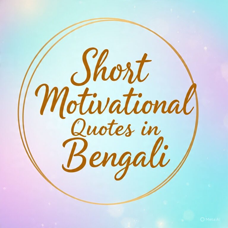 Short Motivational Quotes in Bengali