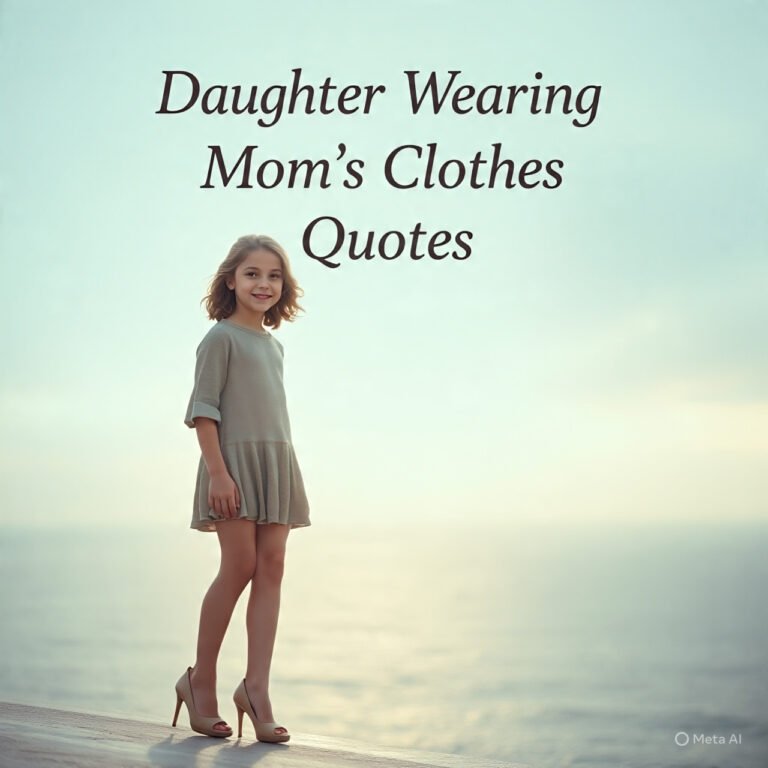 Daughter Wearing Mom's Clothes Quotes
