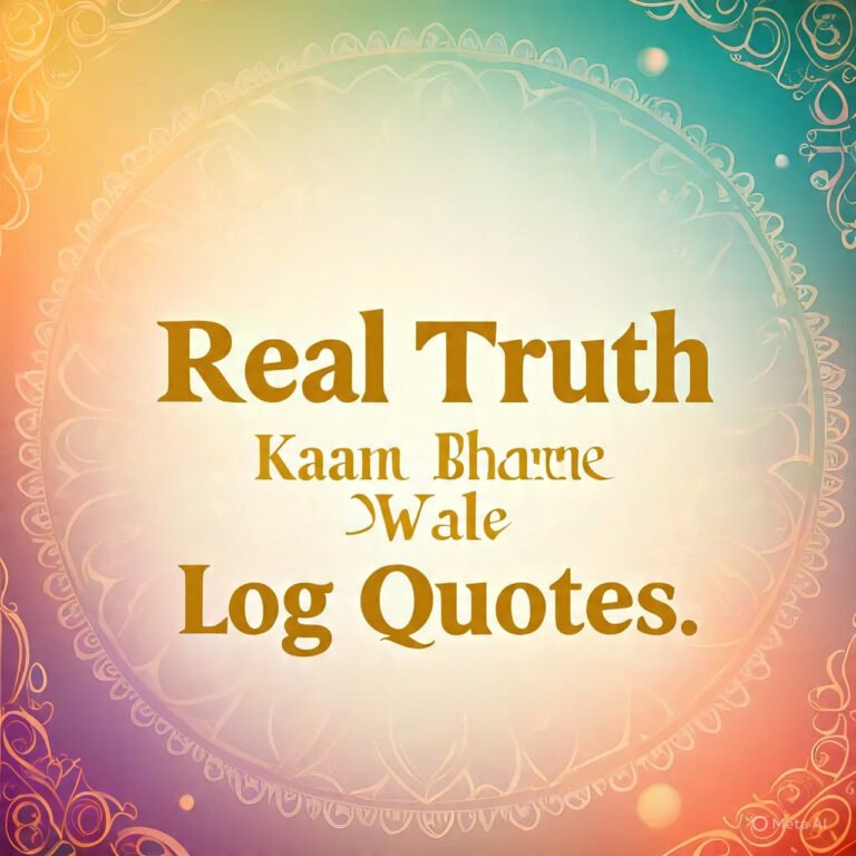 Real Truth Kaan Bharne Wale Log Quotes