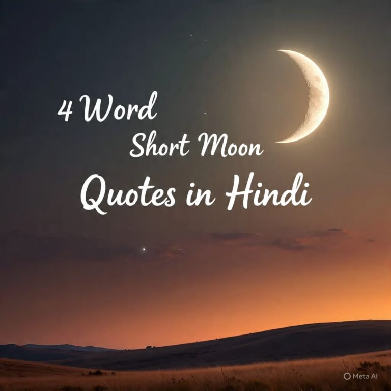 4 Word Short Moon Quotes in Hindi